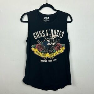 Guns N’ Roses Theatre Tour 1991 Sleeveless Band Tee Sz S